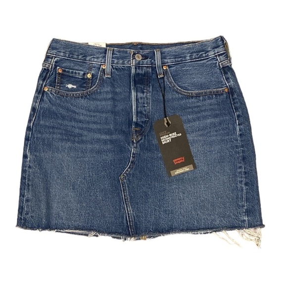 Levi's Dresses & Skirts - NWT Levi’s High Rise Deconstructed Denim Skirt Women’s 31